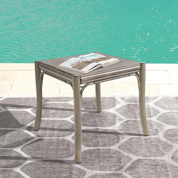 Aluminum Outdoor Side Table Grey