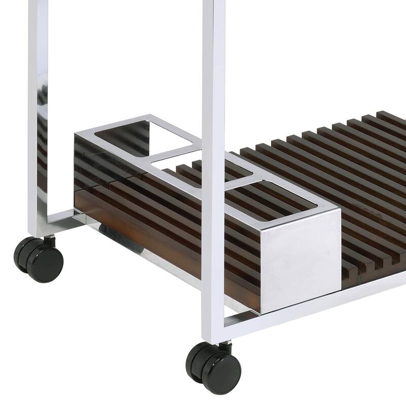 Lisses Chrome Finish Serving cart