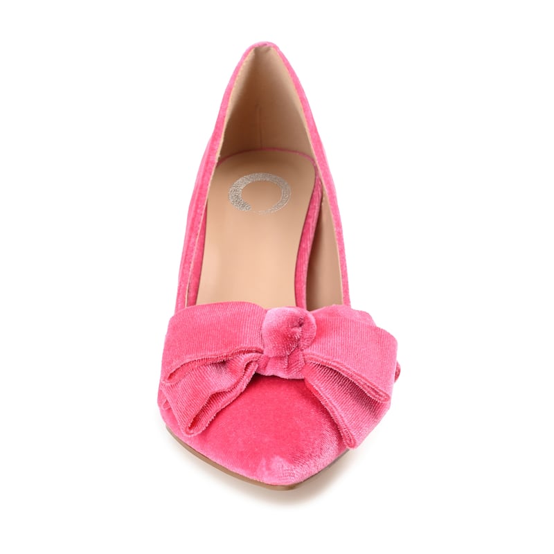 Journee Women's Crystol Medium and Wide Width Evening Pumps - Wide - Pink - 5.5