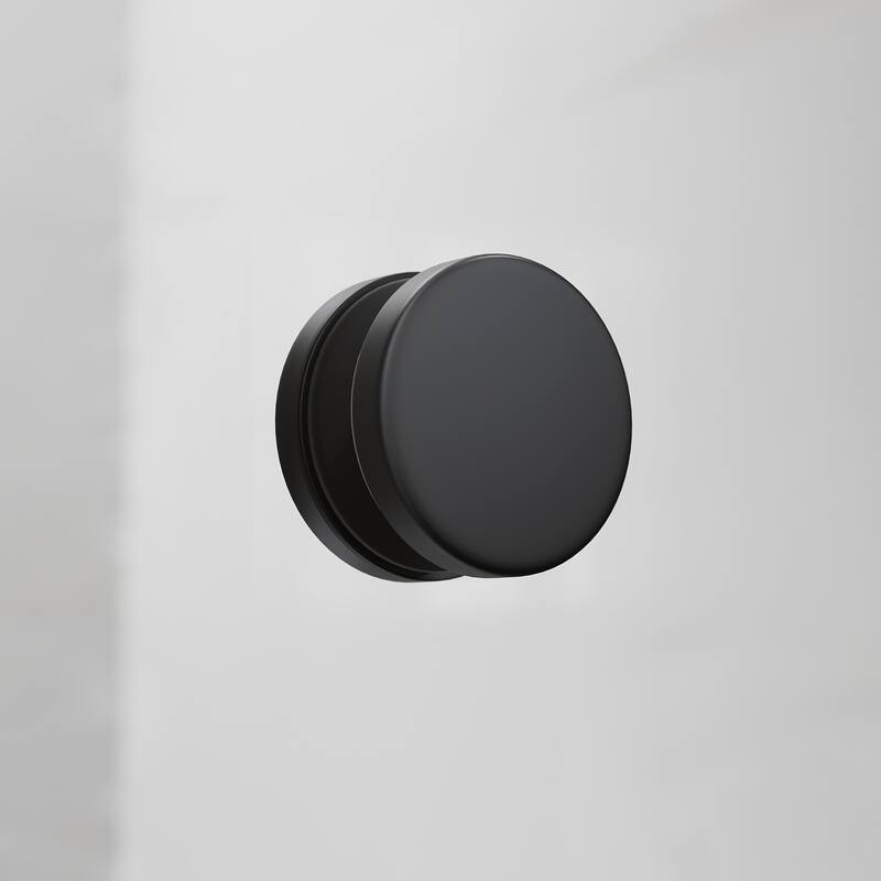 Elegant Double Sliding Shower Door 46.5 in.- 48 in. W x 72 in. H in Black Finish with 1/4 in. Clear Shower Glass Panel