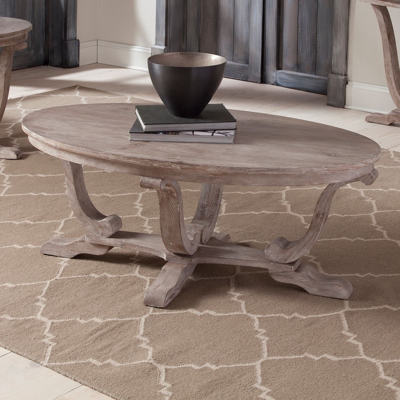 Liberty Furniture Greystone Mill Oval Cocktail Table - W48" x D28" x H19" - Wood
