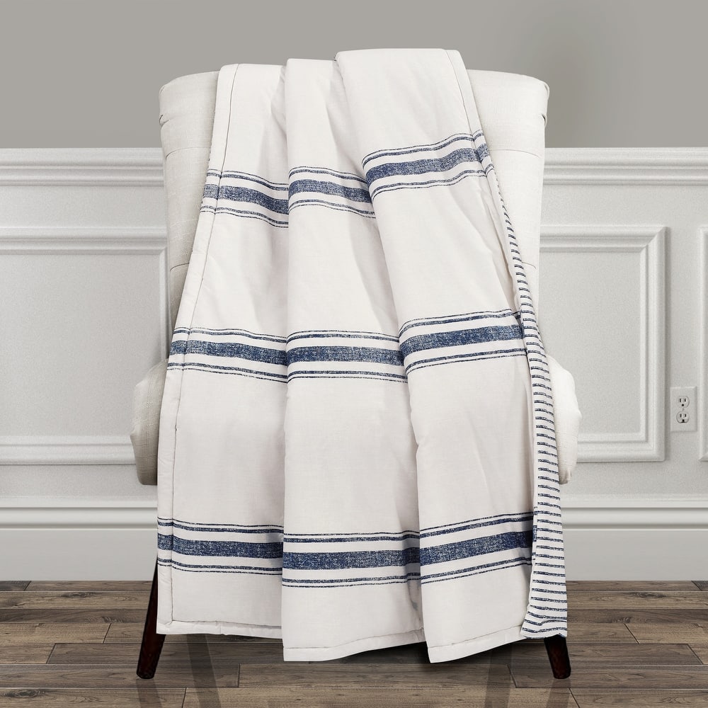 Lush Decor Farmhouse Stripe Throw