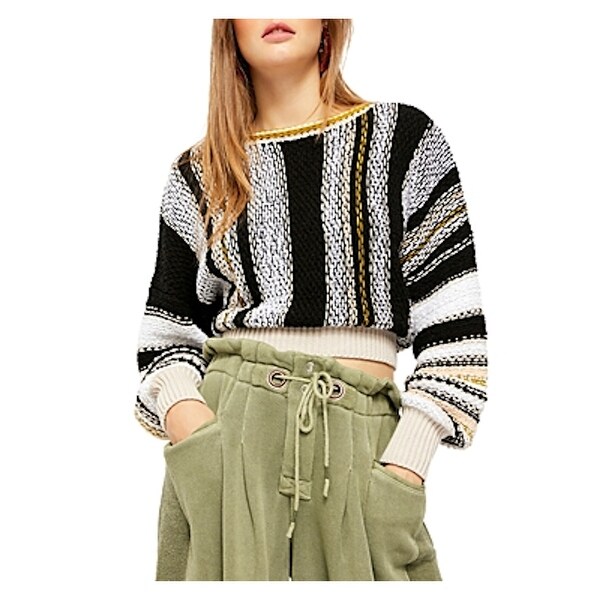 FREE PEOPLE Black Long Sleeve Sweater L. Opens flyout.