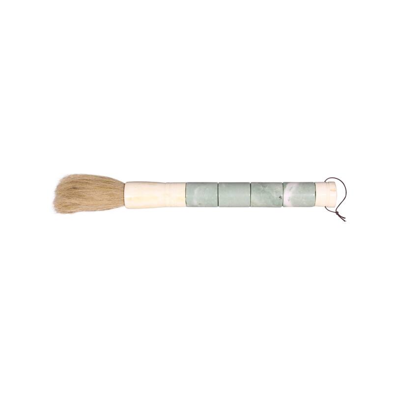 Artissance Approx. 14-15 Inches Long Neutral Cylindrical Jade Calligraphy Brush - White