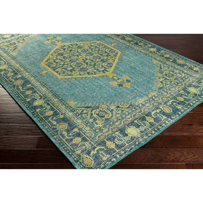 Hand-knotted Alford Boho Medallion Wool Area Rug
