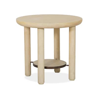 Salt Life Home Sunset Cove Sanibel Brown Round End Table - 28''W x 28''D x 26''H