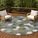 preview thumbnail 91 of 145, Machine Washable Indoor/ Outdoor Modern Loyd Chantille Rug Olive - 8' x 8'