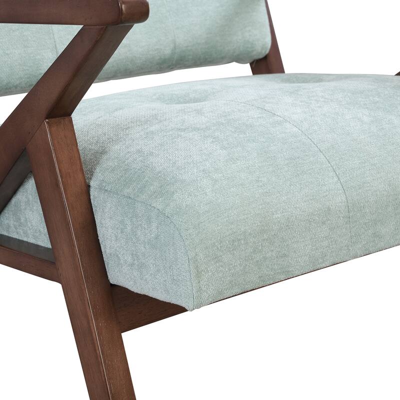Solid Wood Frame Accent Chair Arm Chairs with Plush Cushions