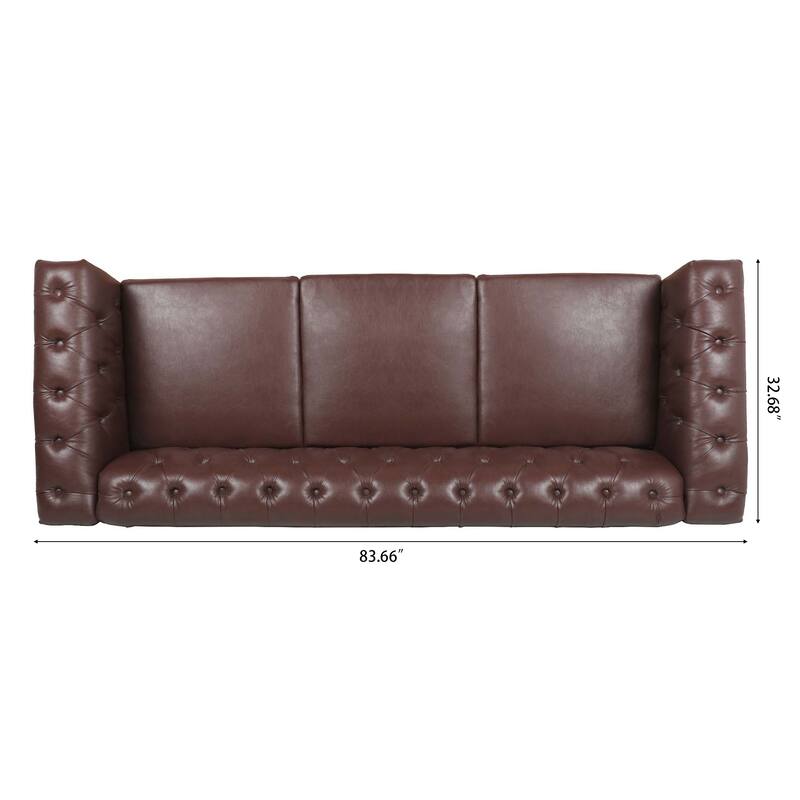 Modern Teddy Velvet Sofa with Birch Legs and Quilted Backrest, 660 lbs Capacity