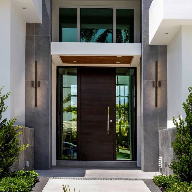 Large LED Outdoor Black Exterior Wall Lantern Sconce Light