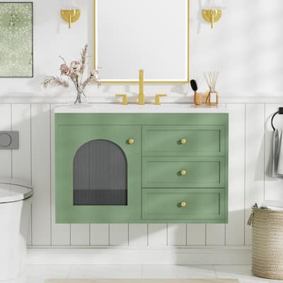 Wall Mount Bathroom Vanity Cabinet With Sink