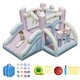 preview thumbnail 3 of 7, Kids Bounce House with Slide and 2 Boxing Columns Bouncy Castle for Party with 480W Blower - Multi - Multi