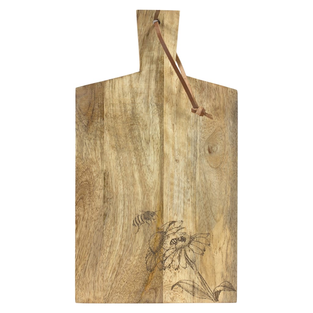 HomeRoots Set of Two Brown Solid and Manufactured Wood Cutting Boards - 10.00 in. x 0.75 in. x 18.00 in.