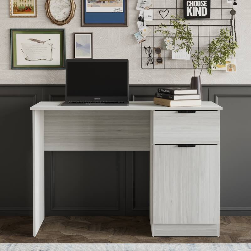 CraftPorch Mid Century wooden Writing Table with Cabinet