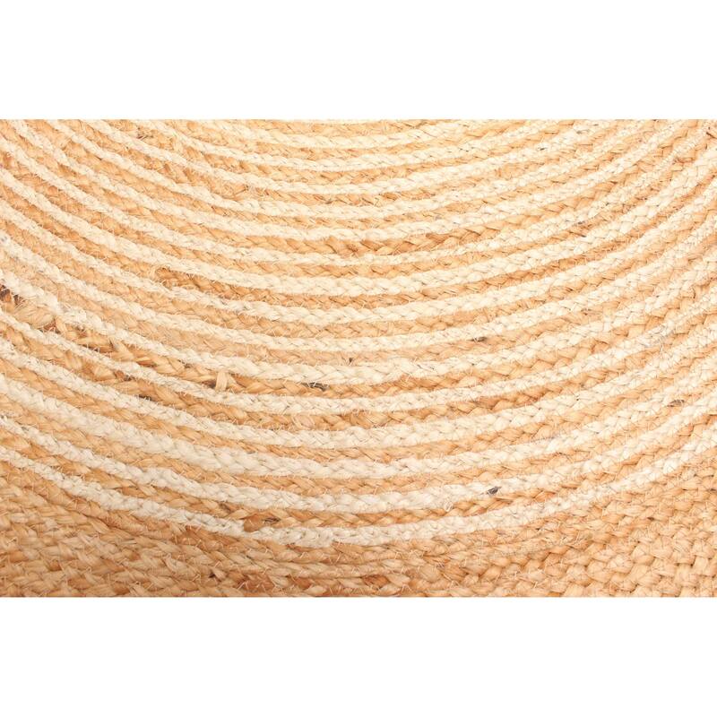 ECARPETGALLERY Braided Weave Palas Denizli Tan Jute Rug - 3'11 x 3'11