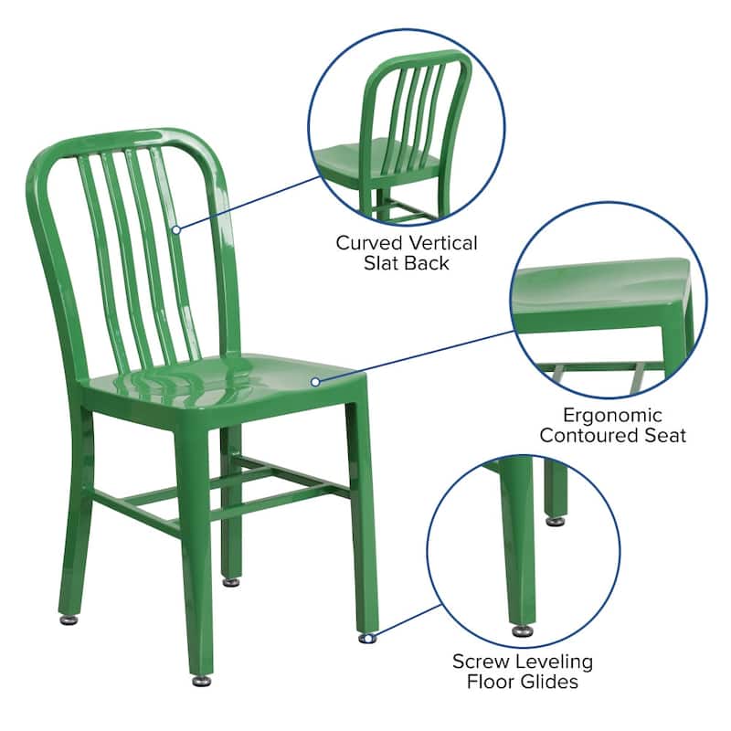 Metal Indoor-Outdoor Chair - 15.5"W x 20"D x 33.25"H