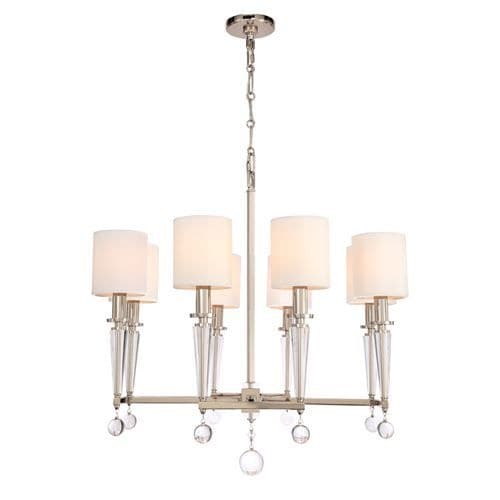 Crystorama Lighting Group 8108 Kingston 8 Light 32 Wide Crystorama Lighting Group 8108 Kingston 8 Light 32 Wide Chandelier With White L