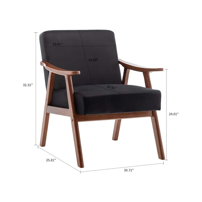 Vintage Classic Upholstered Accent Armchair
