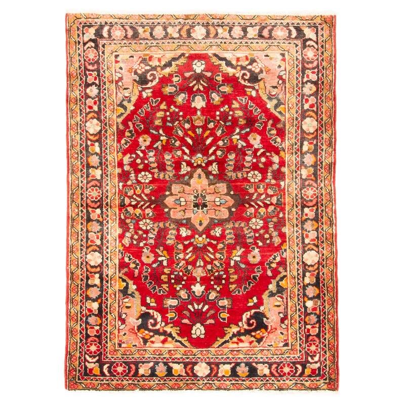 ECARPETGALLERY Hand-knotted Anadol Red Wool Rug - 3'6 x 4'10