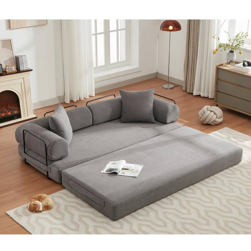 Folding Convertible Out Sleeper Sofa Bed,4-in-1 DIY Combination Convertible Sofa