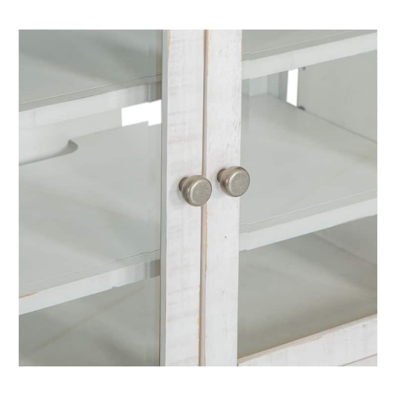 Magnussen Home Newport Alabaster Entertainment Wall - 114"W x 18"D x 86"H