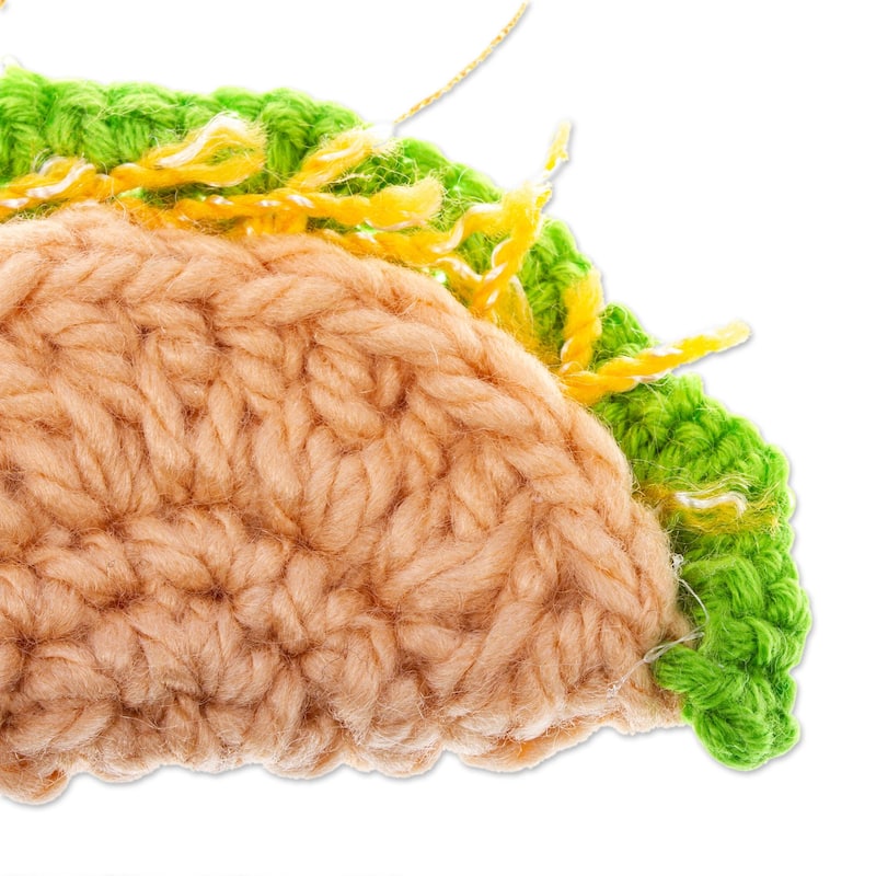 Novica Handmade Tacos For Christmas Crocheted Ornaments (Pair)