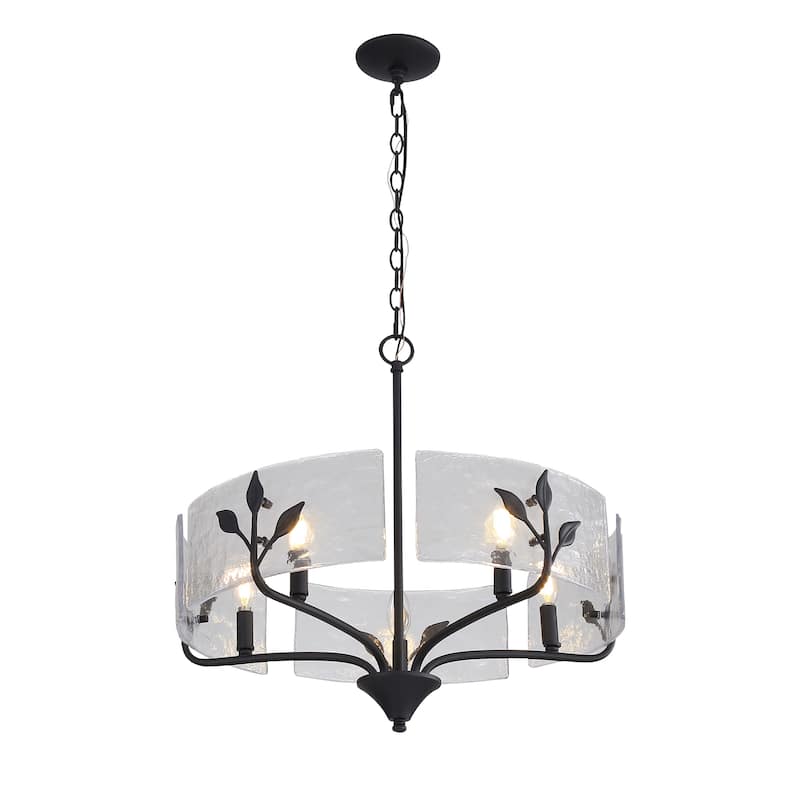 Wry Lighting Bloem 5-light Pendant in Natural Black