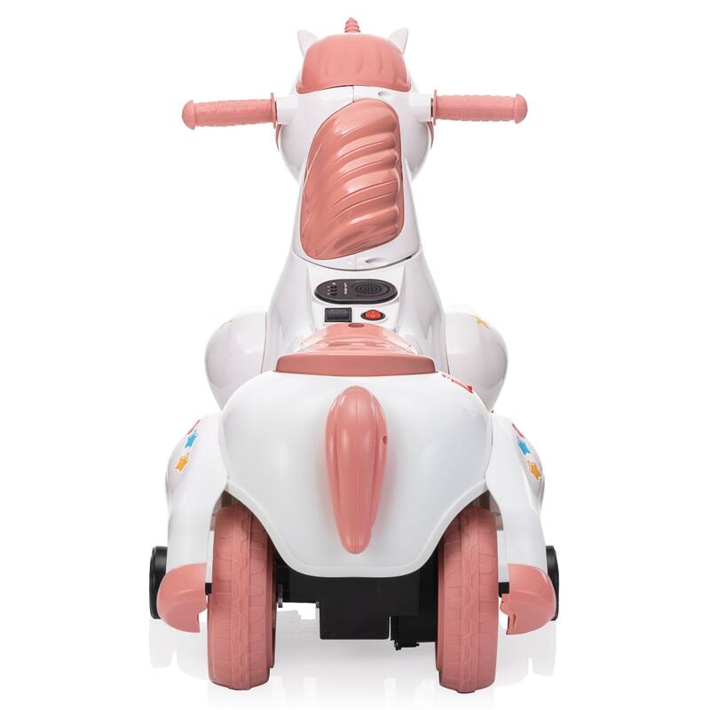 Unicorn stroller,Electric Toy Bike with Training Wheels for Kids 3-6