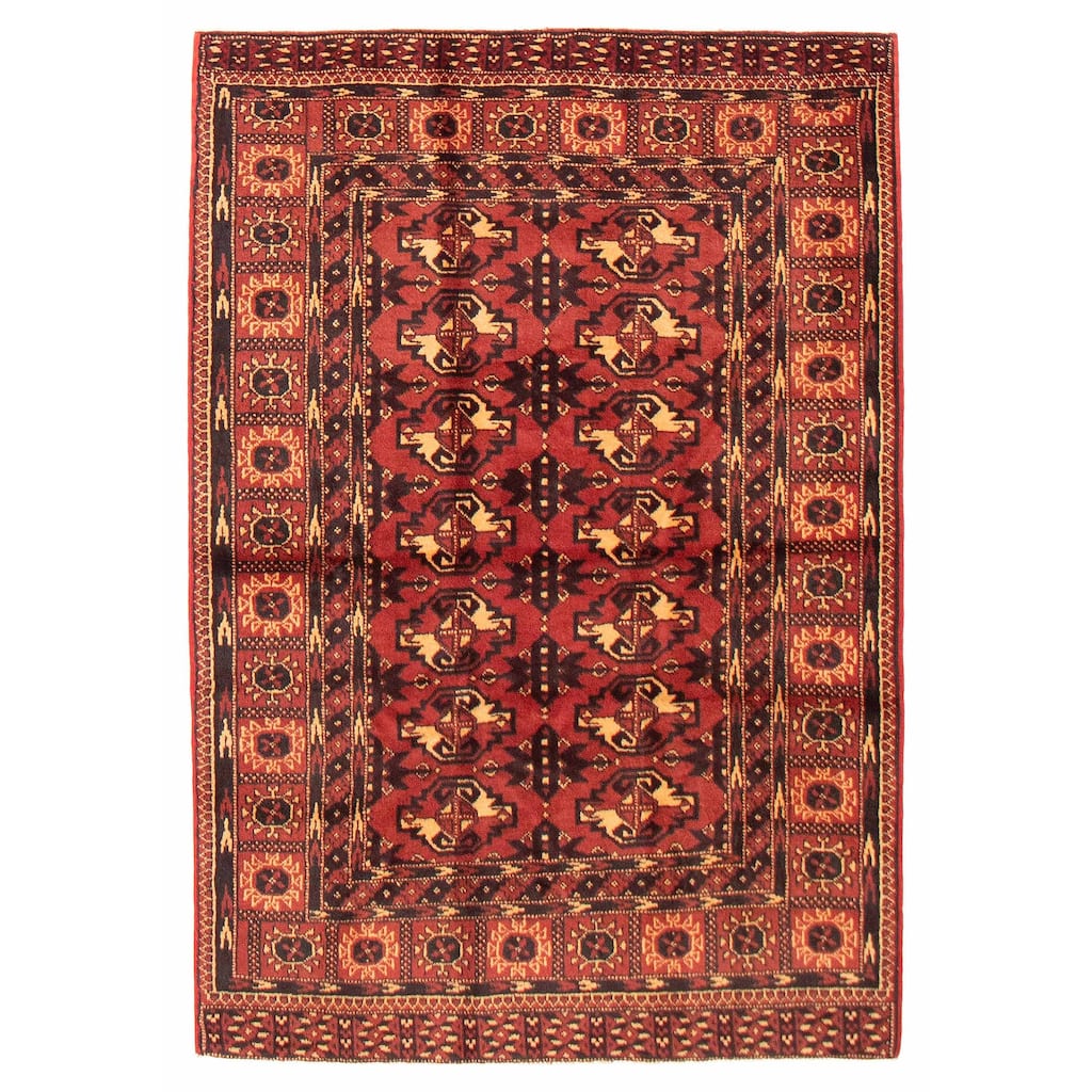 Teimani Red Rug 4'1" x 5'9" - 4'1 x 5'9