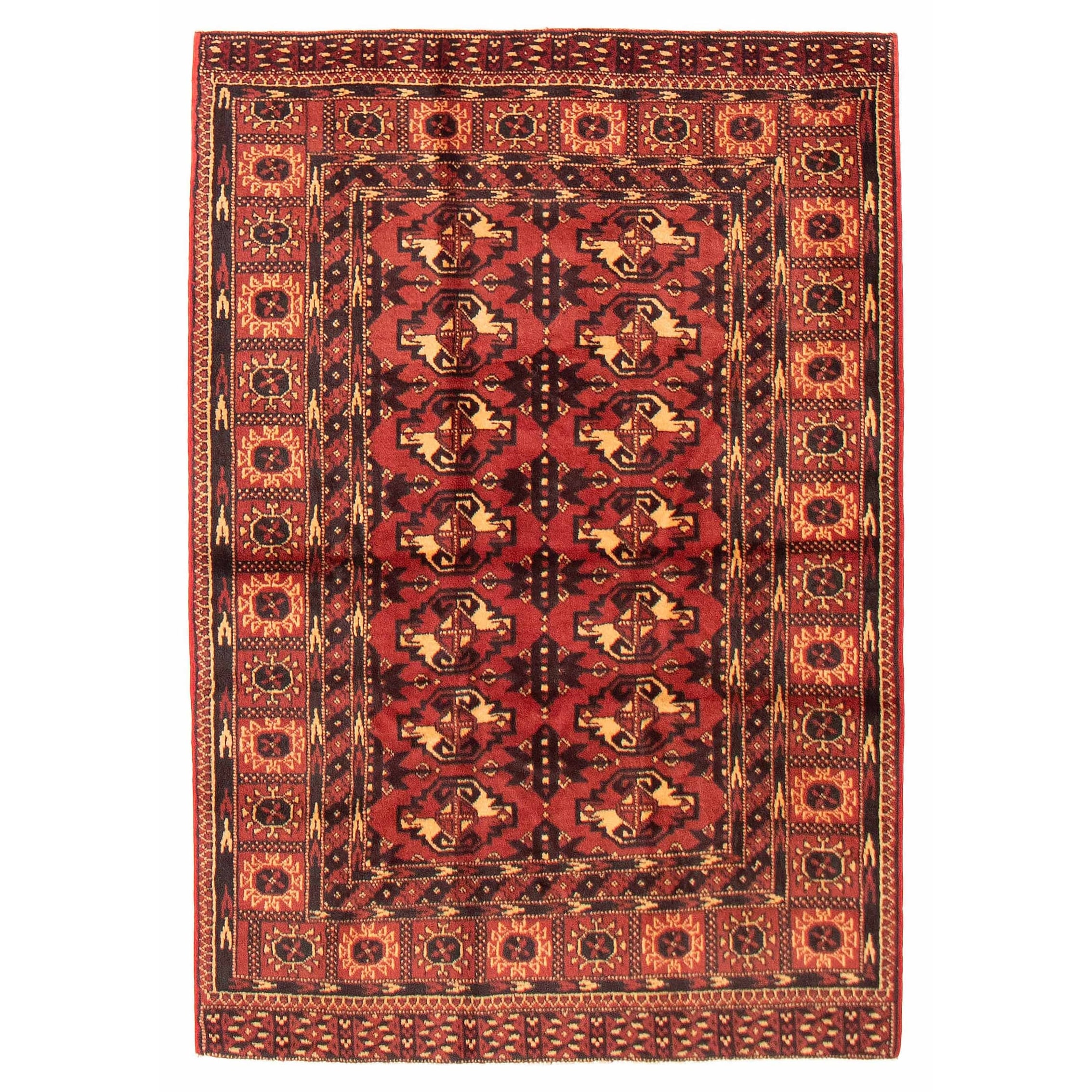 Teimani Red Rug 4'1" x 5'9" - 4'1 x 5'9