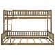 preview thumbnail 22 of 22, Solid Wood Bunk Bed with Ladder and Fence Guardrails, Twin XL over Queen Size Floor Bunk Bedframe with Slats Support