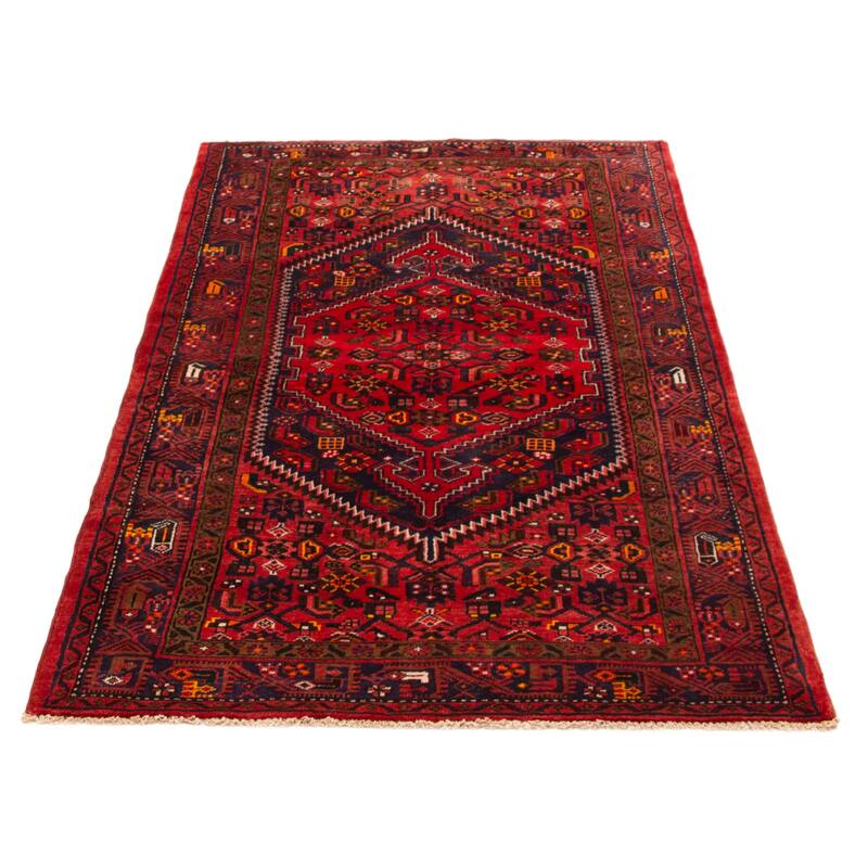ECARPETGALLERY Hand-knotted Andelz Red Wool Rug - 4'3 x 7'3