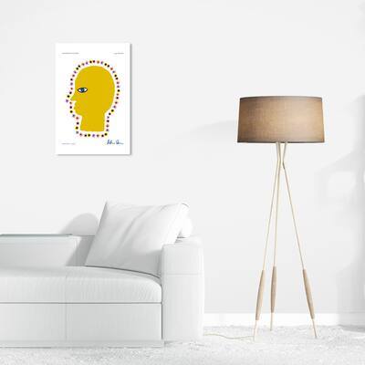 Wynwood Studio Canvas Floral and Botanical Positive Flower Thoughts Yellow and Modern & Contemporary Wall Art Canvas Print