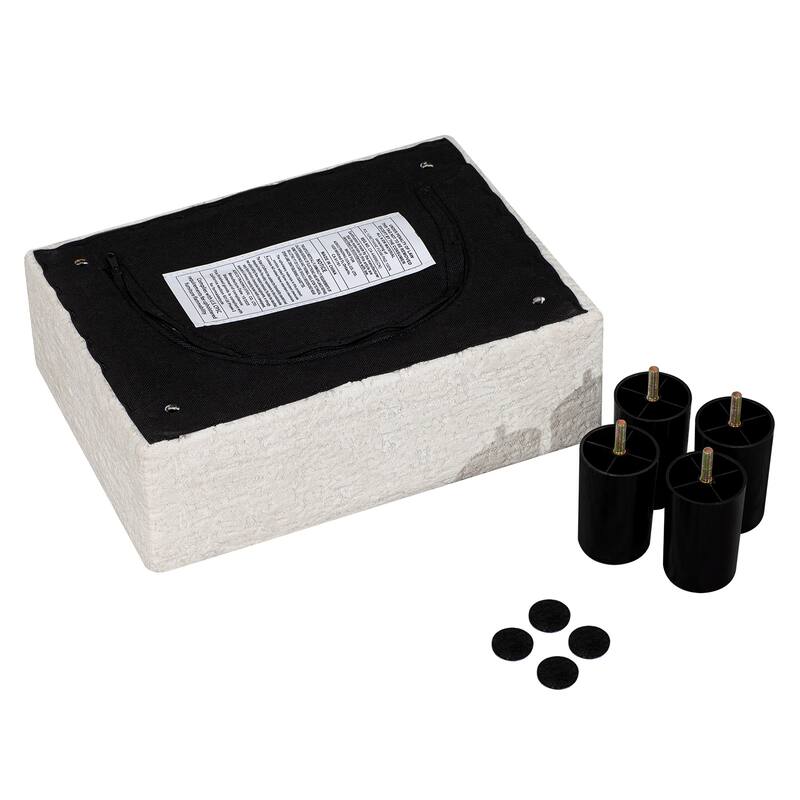 Adeco Small Rectangular Ottoman Footrest Stool Chair