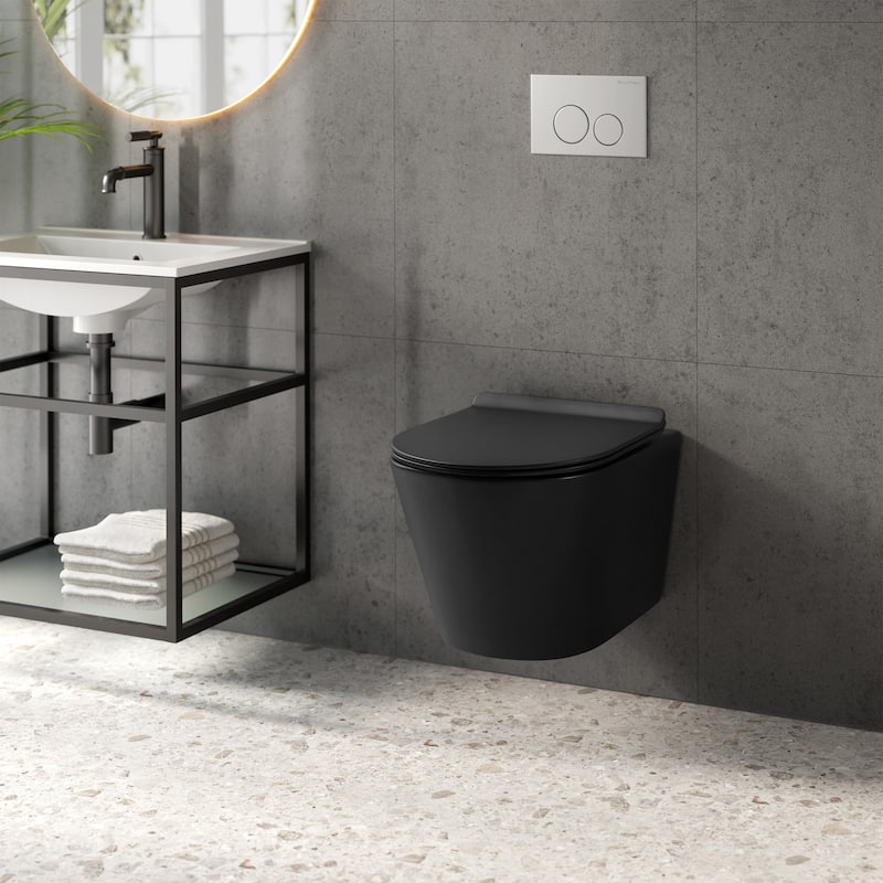 Swiss Madison SM-WT465 Calice Wall Mounted Round Toilet Bowl Only -