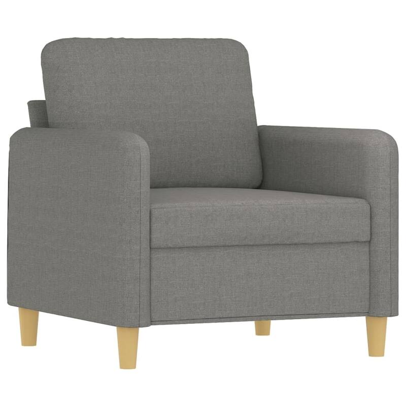 vidaXL Sofa Chair with Footstool Living Room Accent Upholstered Chair Fabric