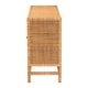 preview thumbnail 5 of 22, Vivan Natural Rattan Storage Cabinet - 3-Drawer Handwoven Wicker Accent Cabinet with Interior Shelving and Elevated Base