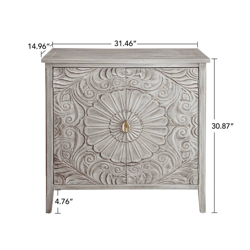Wood Cabinet with Adjustable Movable Layer and 2 Door