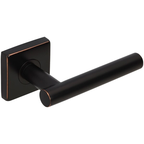 INOX SE106L471 Copenhagen Passage Door Lever Set with 2-3/4" Backset, SE Series Square Rose, and TL4 28 Degree Latch