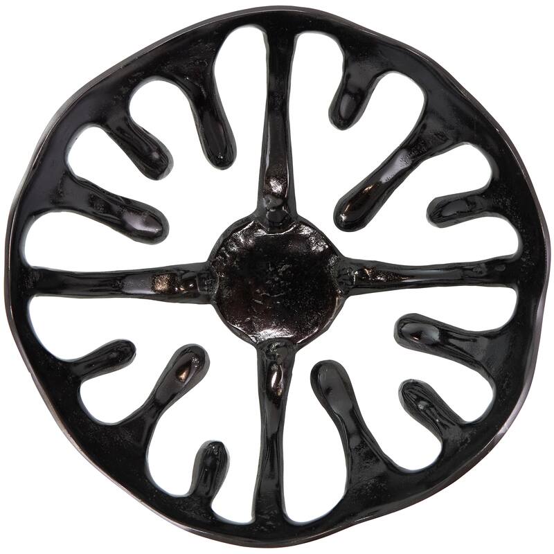 Aluminum Metal Drip Decorative Bowl with Open Frame Design (Set of 2)