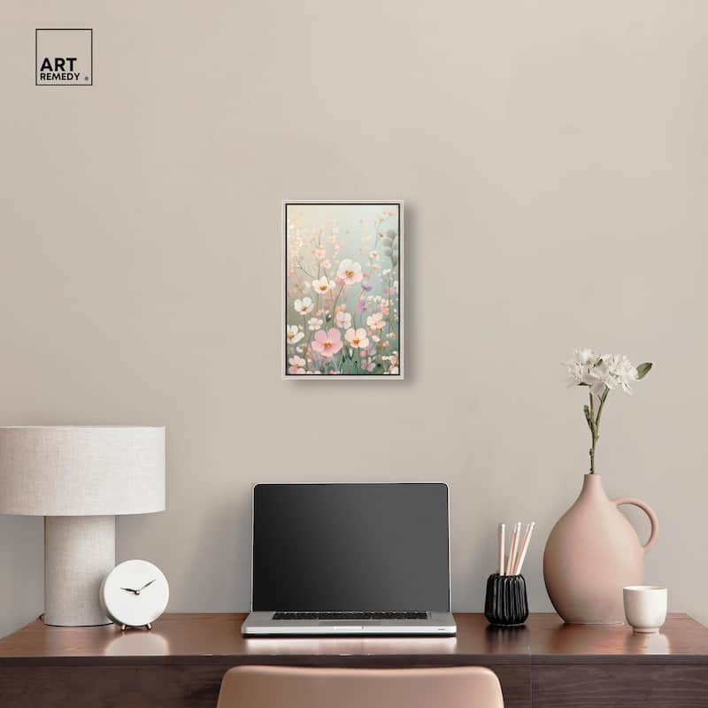 Tiny Blooms I Canvas by Art Remedy