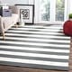 preview thumbnail 48 of 148, SAFAVIEH Handmade Montauk Caspian Stripe Cotton Flatweave Rug 10' x 14' - Grey/Ivory