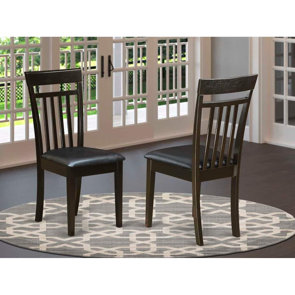 Dining Chair with Slat Back Design - Comfortable Solid Wood Kitchen Accent Chair, 17W x 38.5H - 17