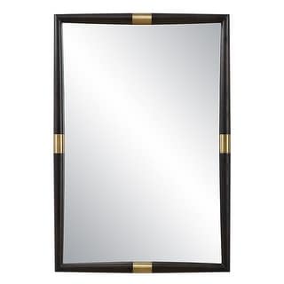 Uttermost Larkin Dark Wood & Brass Mirror