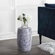 preview thumbnail 1 of 2, Camellia 17" Ceramic Drum Garden Stool, Blue by JONATHAN Y