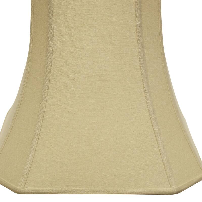 Cut Corner Square Bell Softback Lampshade with Washer Fitter, Tan