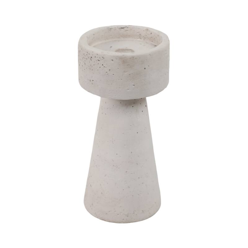Pottery Taper Holder Cylindrical Top and Conical Base Design for Home
