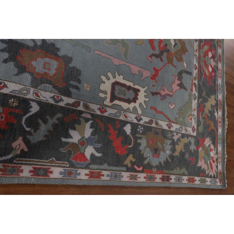 Transitional Oushak Oriental Area Rug Handmade Wool Carpet - 7'11"x 9'11"