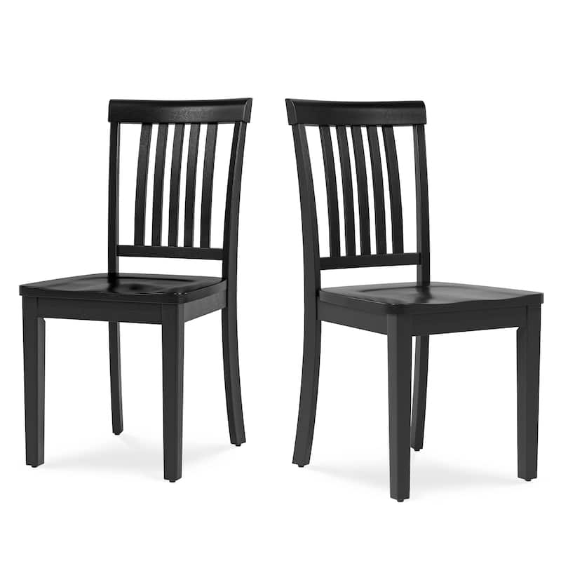 RENEWLINE Set of 2 Spindle High-Back Dining Chairs， Elegant and Comfortable Seating for Dining Rooms - Black