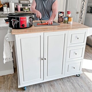 MAISON ARTS Rolling Kitchen Island Cart on Wheels - On Sale ...